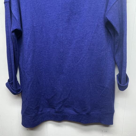 Andrew Marc Cowl Neck Ribbed Blue Women's Sweater Size Medium 3/4 Sleeve - Picture 8 of 11